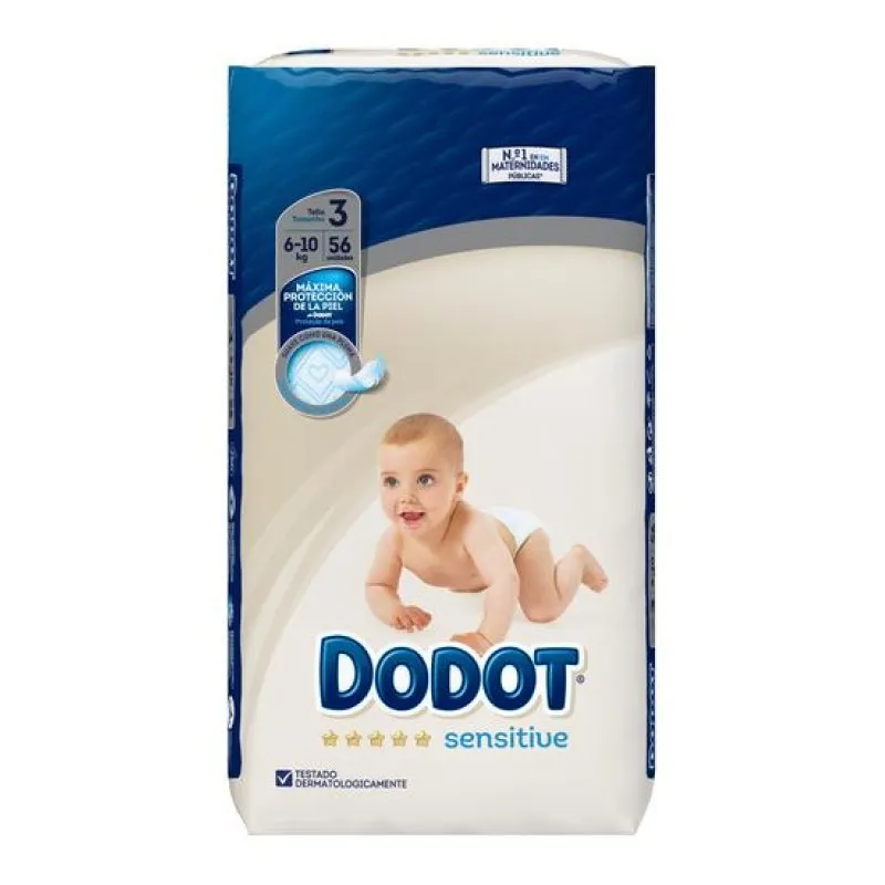 Dodot Sensitive Intantil Talla 3 6-10 kg, 56 unidades Dodot Sensitive Intantil Talla 3 6-10 kg, 56 unidades