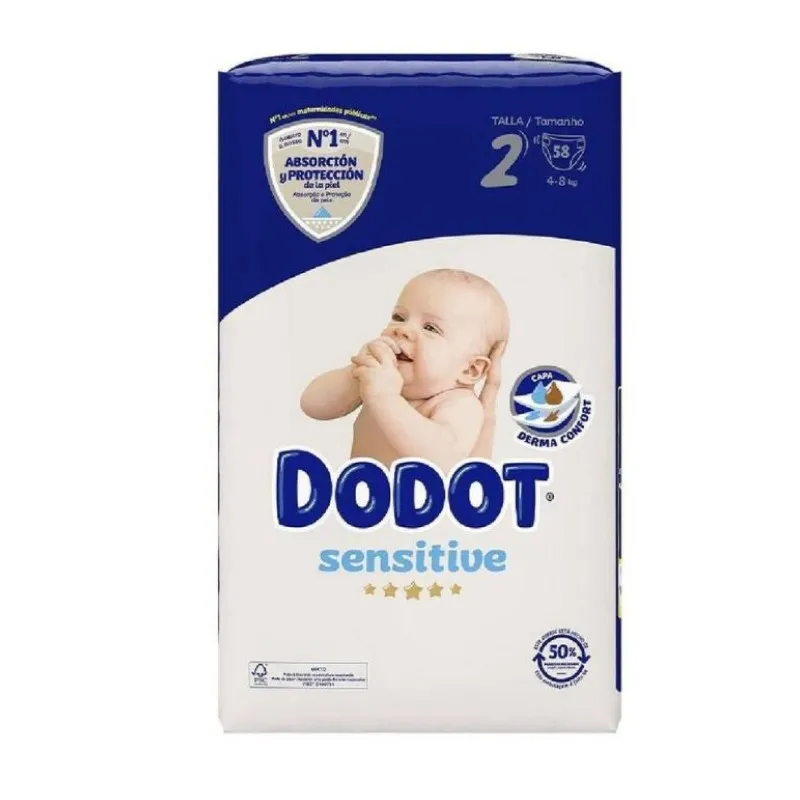 Dodot Sensitive Infantil Talla 2 4-8 kg, 58 unidades Dodot Sensitive Infantil Talla 2 4-8 kg, 58 unidades