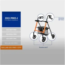Andador Ogi Roll Azul, 4 ruedas Andador Ogi Roll Azul, 4 ruedas