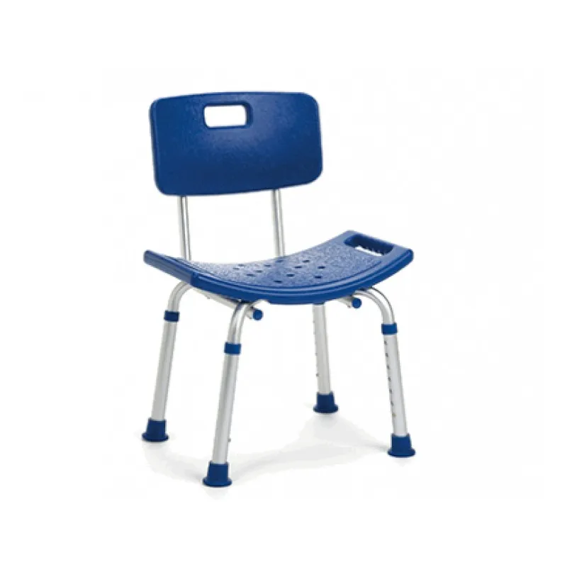 Silla de ducha Lilly azul con respaldo Silla de ducha Lilly azul con respaldo