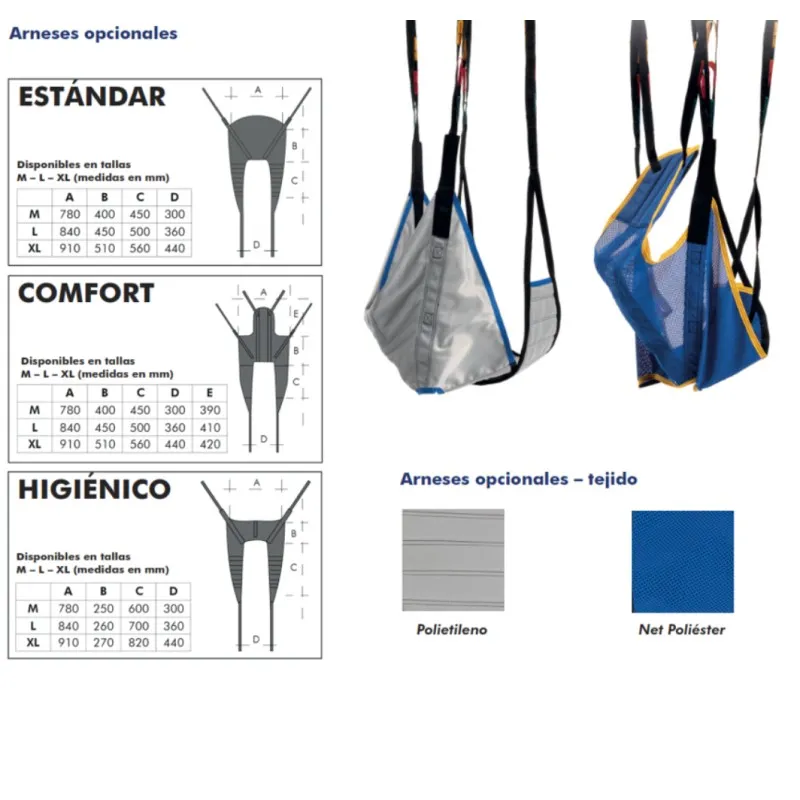 Grúa de traslado Falcón con arnés Grúa de traslado Falcón con arnés