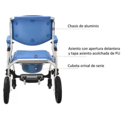 Silla de ruedas para ducha y WC Plegable HE300 Silla de ruedas para ducha y WC Plegable HE300