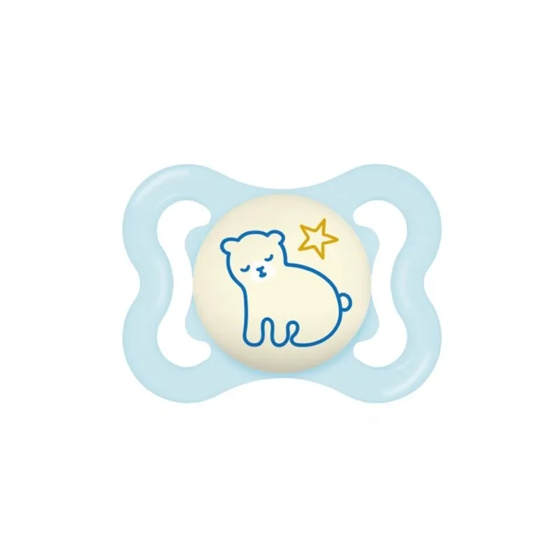 MAM Supreme night chupete silicona 2-6 meses azul, 1 unidad