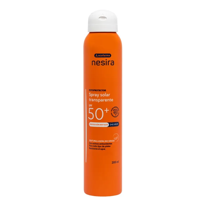 Acofar Nesira Spray Solar Transparente SPF50+, 200 ml