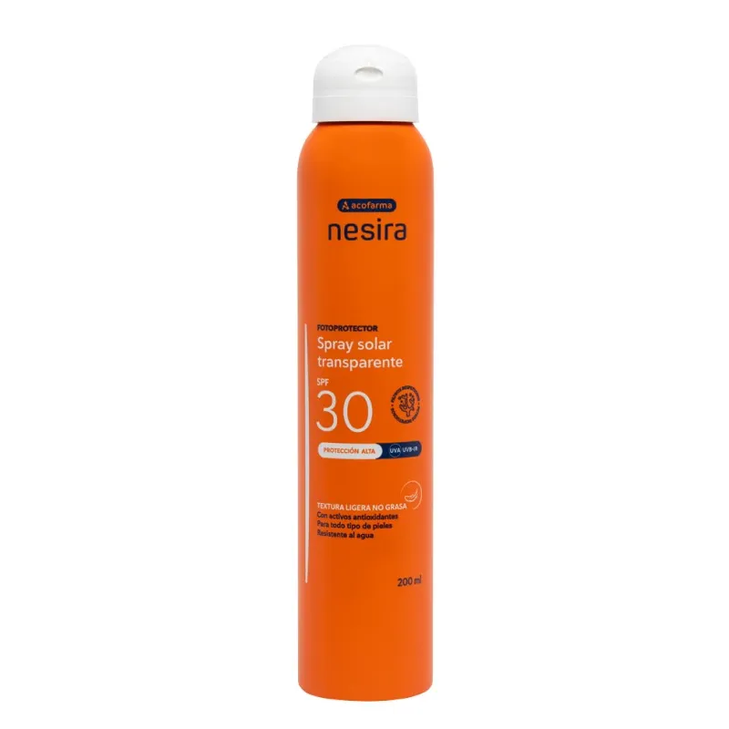 Acofar Nesira Spray Solar Transparente SPF30, 200 ml