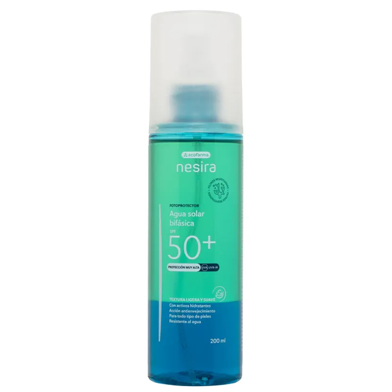 Acofar Nesira Agua Solar Bifásica SPF50+,  200 ml Acofar Nesira Agua Solar Bifásica SPF50+,  200 ml