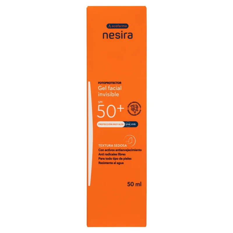 Acofar Nesira Gel Facial Invisible SPF50+, 50 ml