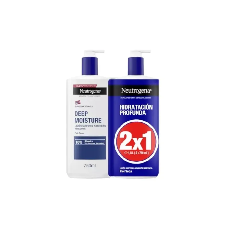 Neutrogena Locion Corporal Hidrantante Profunda, Duplo 2x750 ml