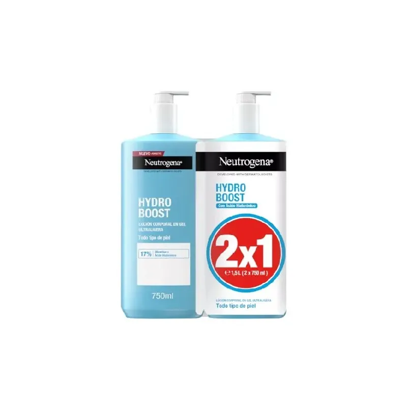 Neutrogena Hydro Boost loción corporal en gel ultraligera OFERTA PACK DUPLO, 2x750ml Neutrogena Hydro Boost loción corporal en gel ultraligera OFERTA PACK DUPLO, 2x750ml
