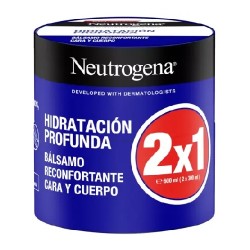 Neutrogena Hidratación Profunda bálsamo reconfortante cara y cuerpo OFERTA DUPLO, 2x300 ml