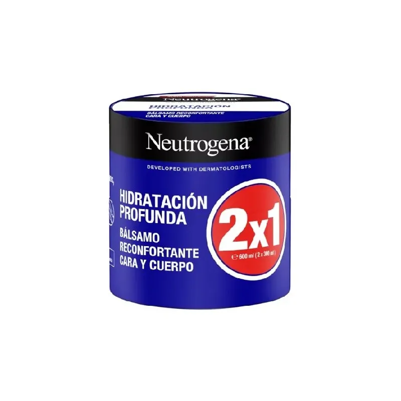 Neutrogena Hidratación Profunda bálsamo reconfortante cara y cuerpo OFERTA DUPLO, 2x300 ml