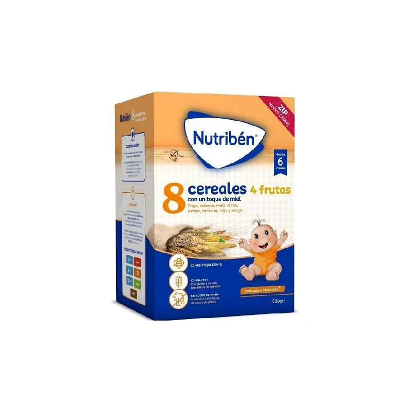 Nutribén 8 Cereales y miel 4 frutas, 600 g