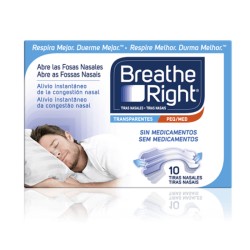 Breathe Right Transparentes Talla Pequeña, 10 unidades