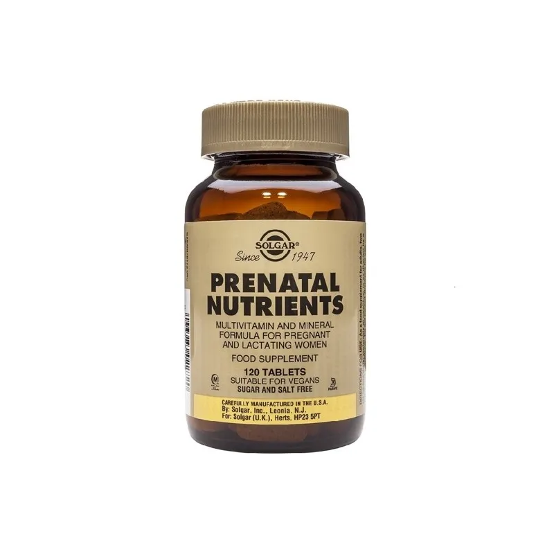 Solgar Nutrientes Prenatales, 120 comprimidos