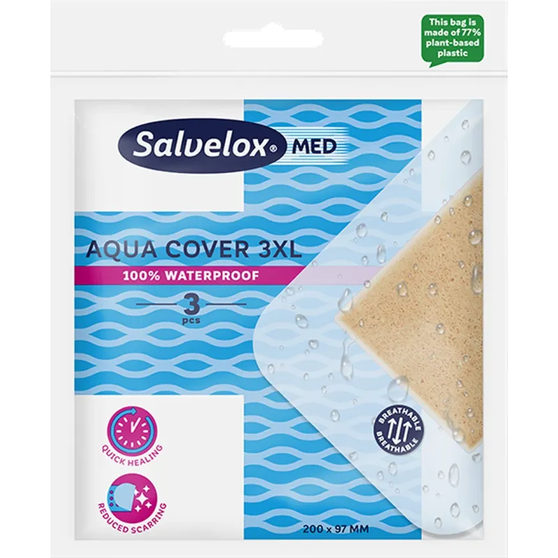Salvelox Med Aqua Cover Aposito Adhesivo XXXL, 3 unidades Salvelox Med Aqua Cover Aposito Adhesivo XXXL, 3 unidades