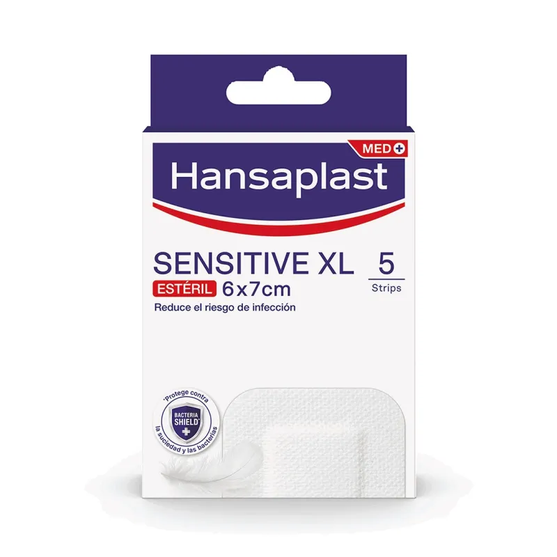 Hansaplast Sensitive XL Apósito Estéril 7cm x 6 cm 5 unidades