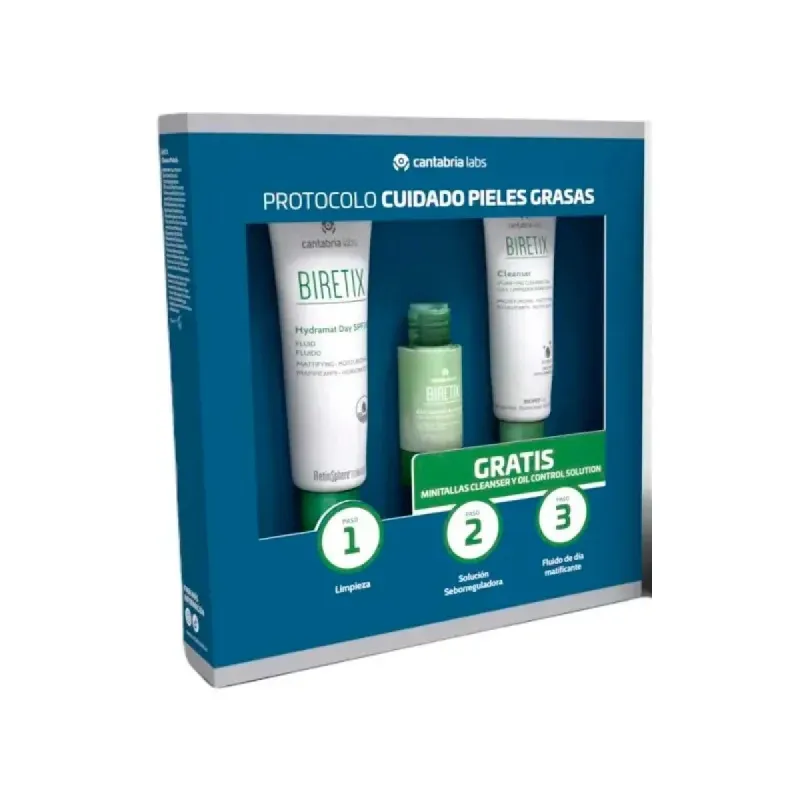 Biretix Hydramat Day SPF30 Fluido Matificante Hidratante, 50ml.