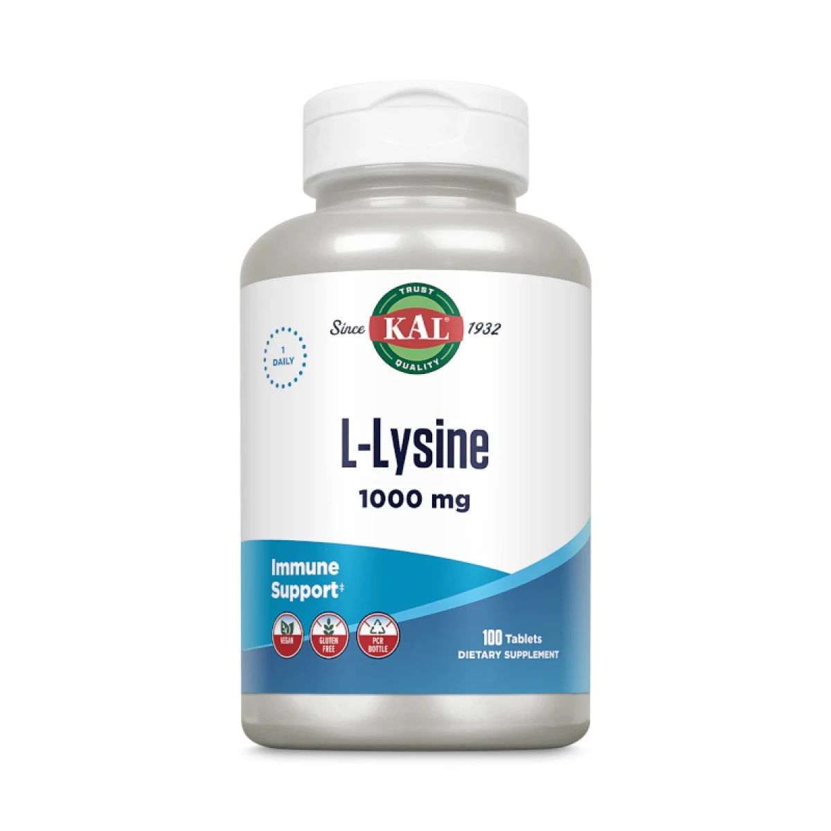 Kal L-Lysine 1000mg, 100 comprimidos