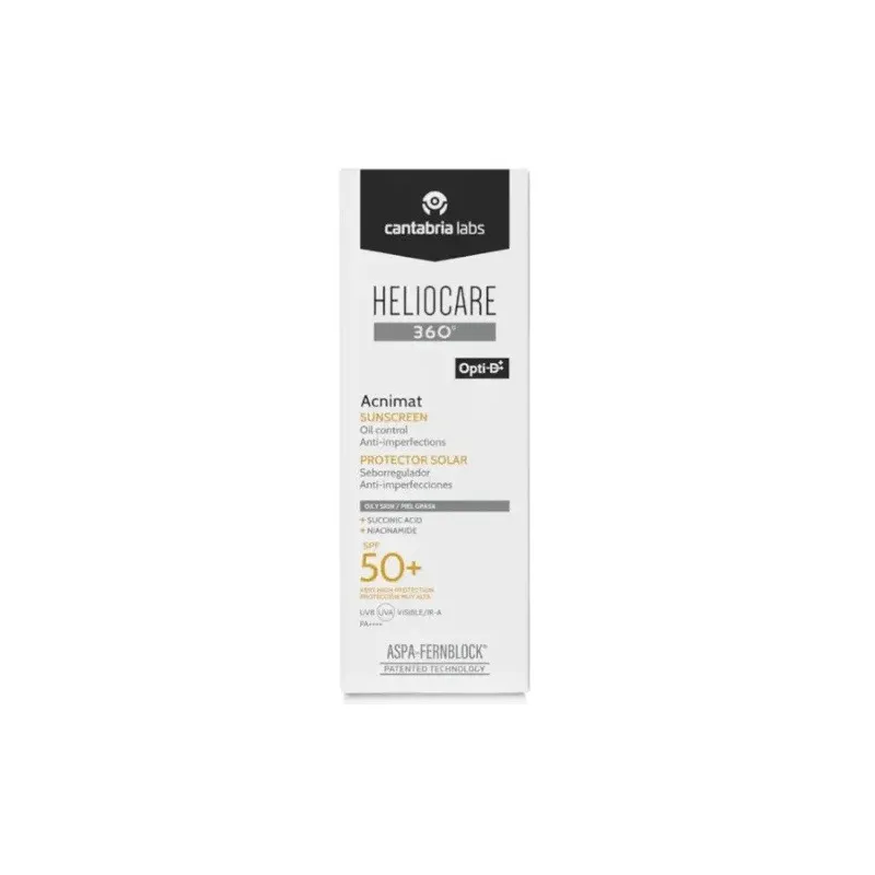 Heliocare 360º SPF50+ Acnimat Protector Solar, 50 ml