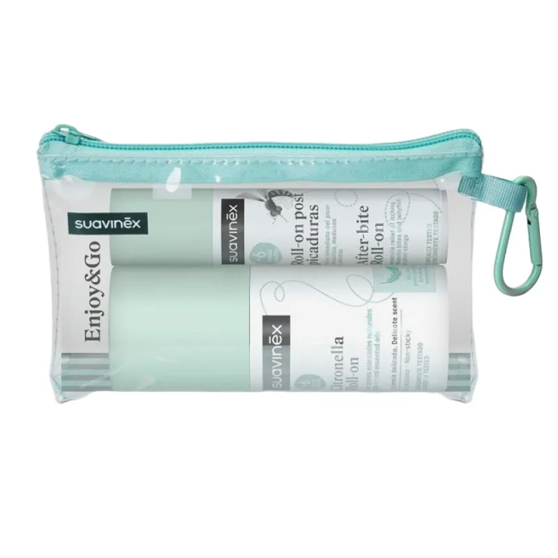 Suavinex Set Enjoy & Go Citronella Roll-On 50 ml + Roll-On Post Picaduras, 15 ml