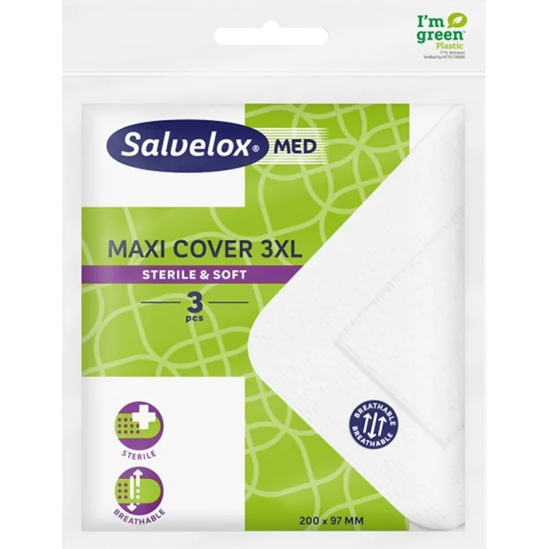 Salvelox Aposito Esteril Med Maxi Cover, 3 unidades 3XL Salvelox Aposito Esteril Med Maxi Cover, 3 unidades 3XL