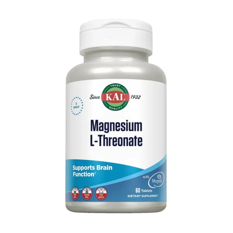 Solaray L-Threonate Magnesium, 60 comprimidos