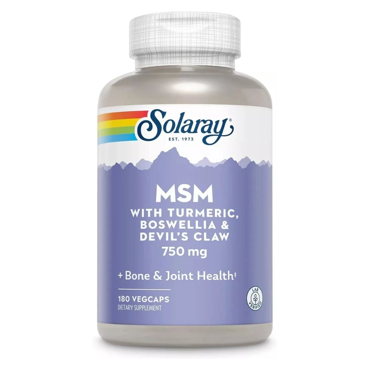 Solaray MSM Turmeric, Boswellia & Devil's Claw 750mg, 90 vegcaps