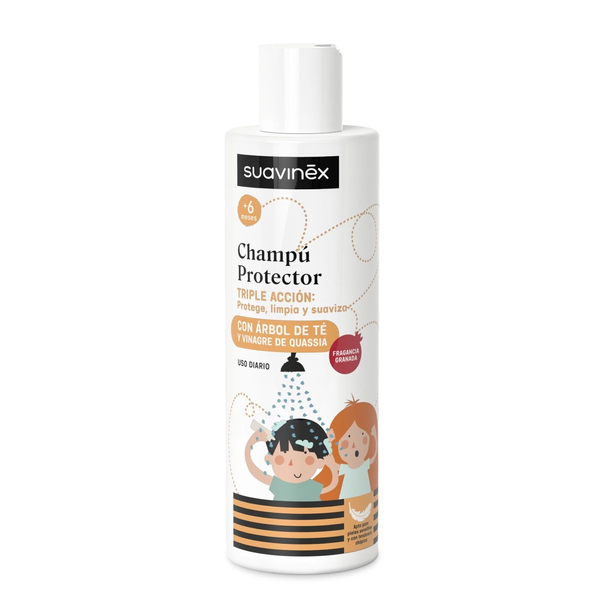 Suavinex Champu Antipiojos Protect Árbol de Te, 250 ml