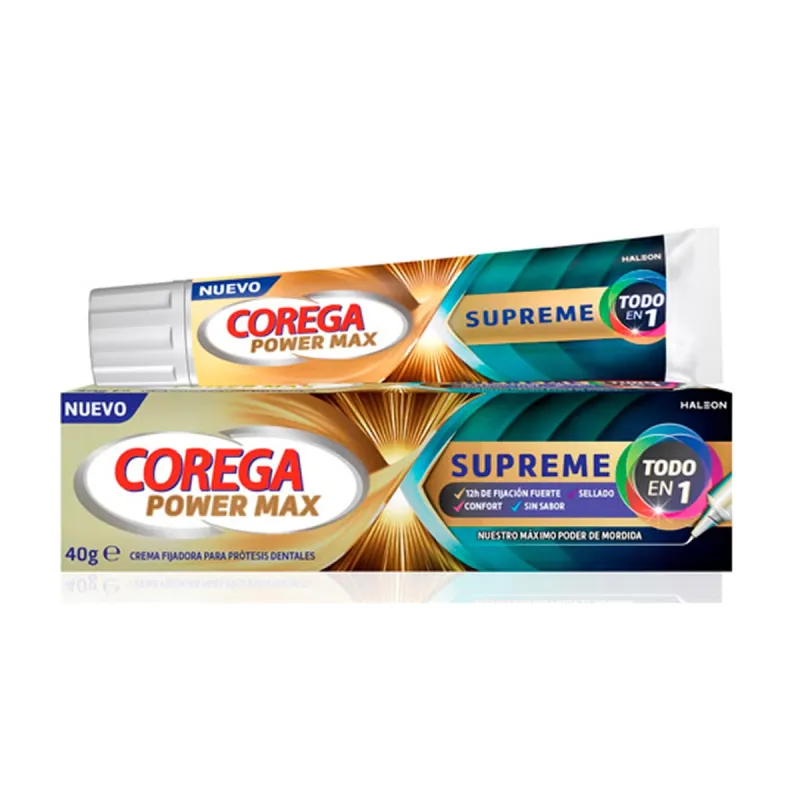 Corega Power Max Supreme Todo en 1, 40 gramos Corega Power Max Supreme Todo en 1, 40 gramos