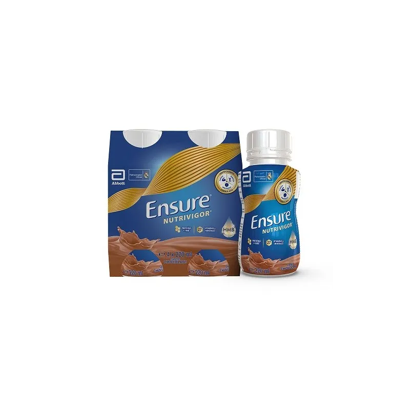 Ensure nutrivigor fuerza y vitalidad sabor chocolate, 4x220 ml