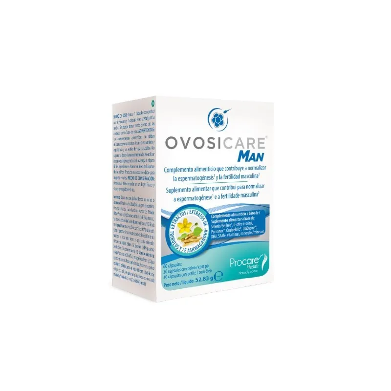 Ovosicare Man 30 capsulas con polvo + 30 Capsulas con aceite