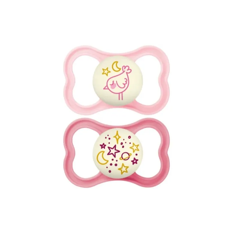 MAM Supreme Night Rosa +16M pack doble, 2 chupetes