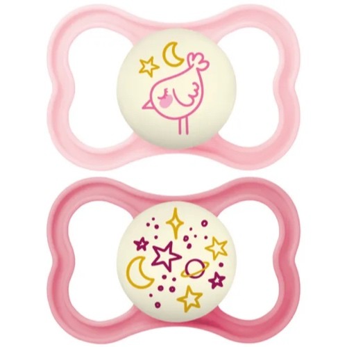 MAM Supreme Night Rosa +16M pack doble, 2 chupetes
