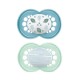 Mam Chupete Original Silicona +6m Pack Azul Verde