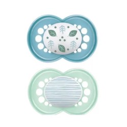 Mam Chupete Original Silicona +6m Pack Azul Verde