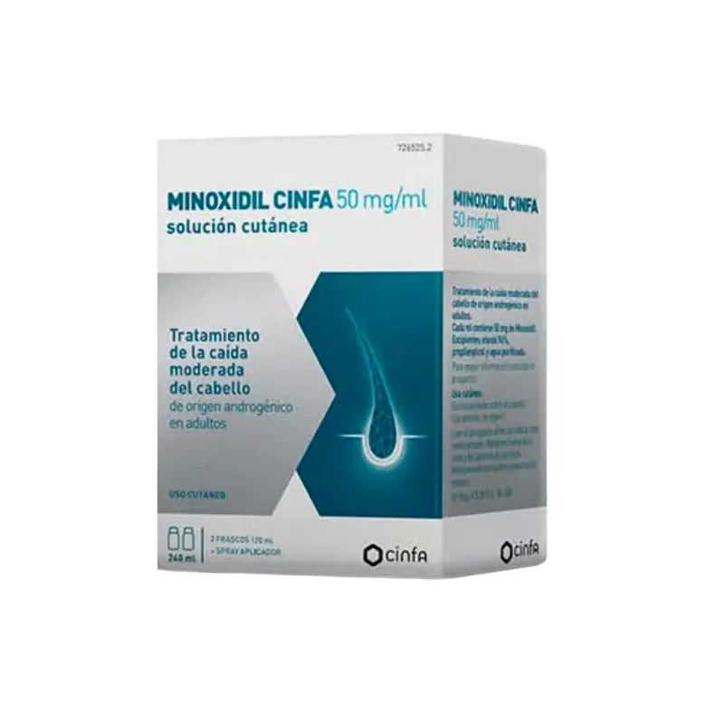 Cinfa Minoxidil 50mg/ml Solucion Cutánea, 240 ml