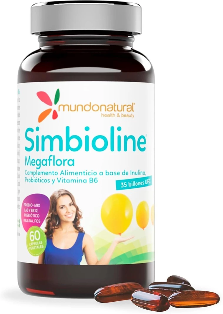 Mundo Natural Simbioline Vientre Plano, 60 cápsulas Salud intestinal