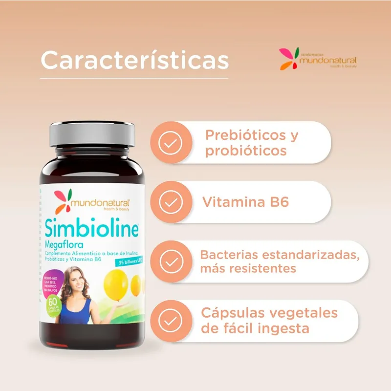 Mundo Natural Simbioline Vientre Plano, 60 cápsulas Salud intestinal Mundo Natural Simbioline Vientre Plano, 60 cápsulas Salud intestinal