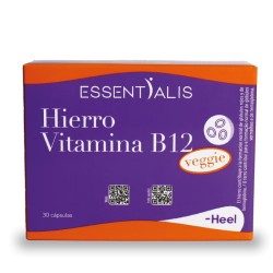 Essentialis Hierro Vitamina B12 Veggie, 30 cápsulas