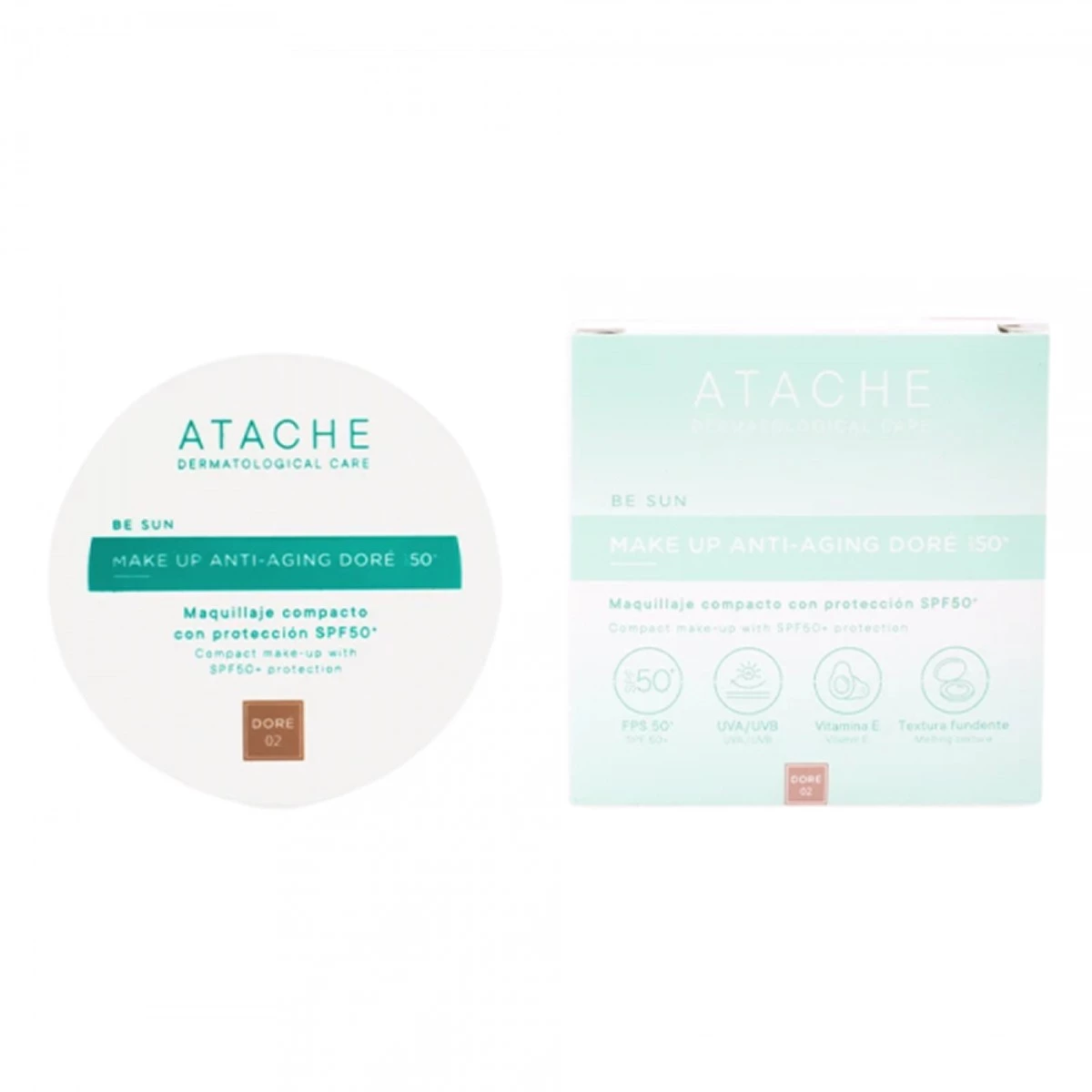 Atache Be Sun Anti-Aging Compacto Dorado SPF50