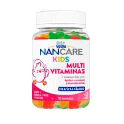 Nancare Kids Multivitaminas Sabor Naranja, Fresa y manzana, 30 gominolas
