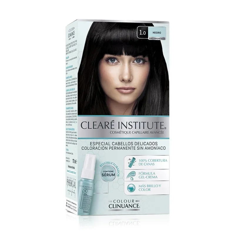 Cleare Institute Colour Clinuance Retocador Instantaneo Canas Raices y Cejas Tono Negro, 10 ml