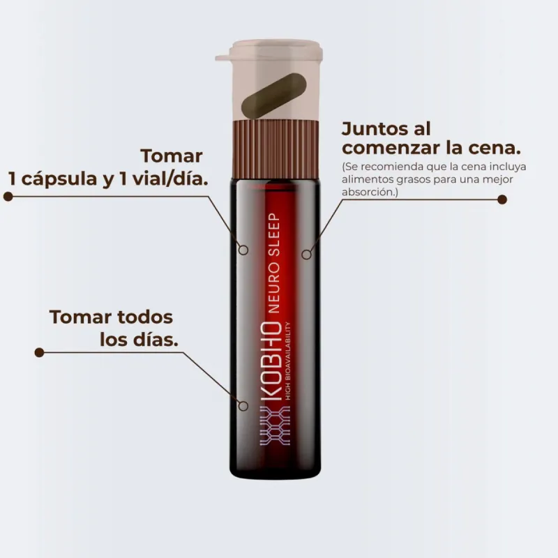 Kobho Protocolo Sueño Neuro Sleep, 28 cápsulas + viales Kobho Protocolo Sueño Neuro Sleep, 28 cápsulas + viales