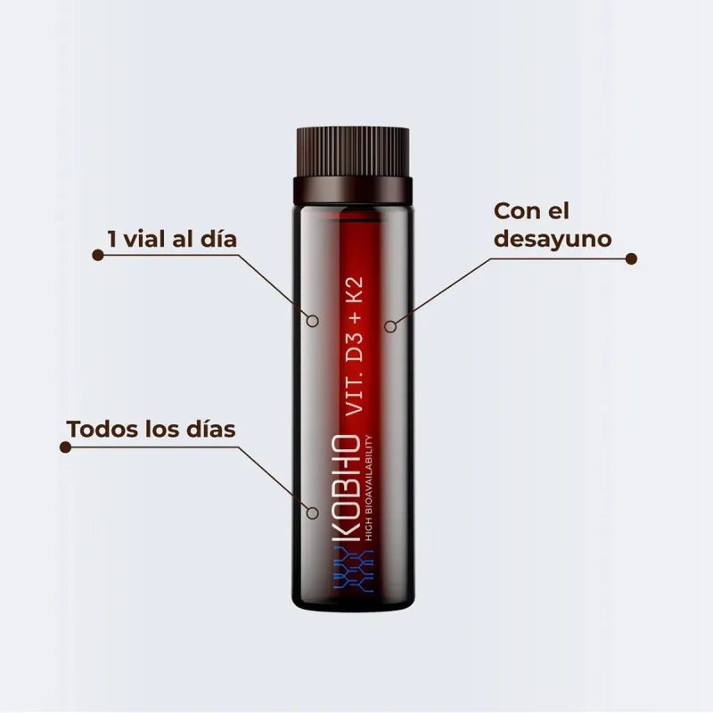 Kobho Vitamina D3+K2 , 20 viales