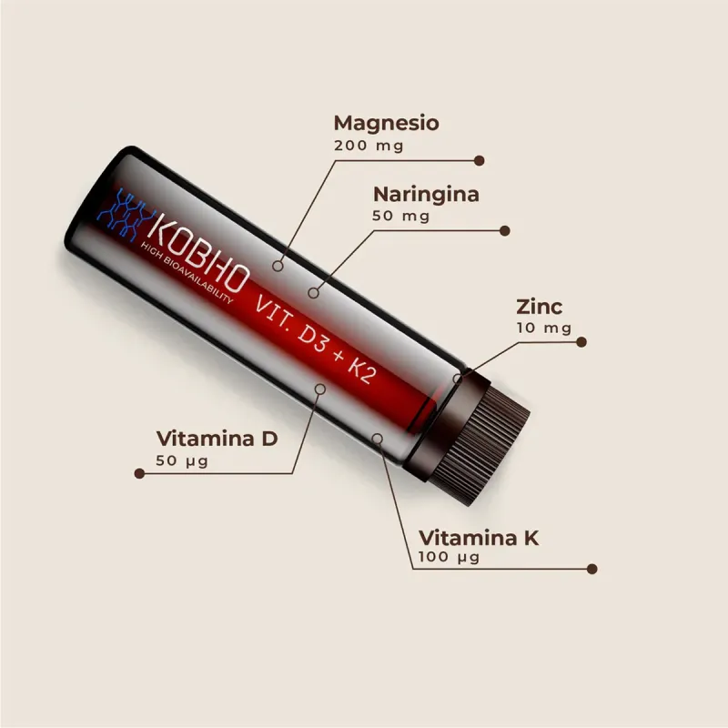 Kobho Vitamina D3+K2 , 20 viales