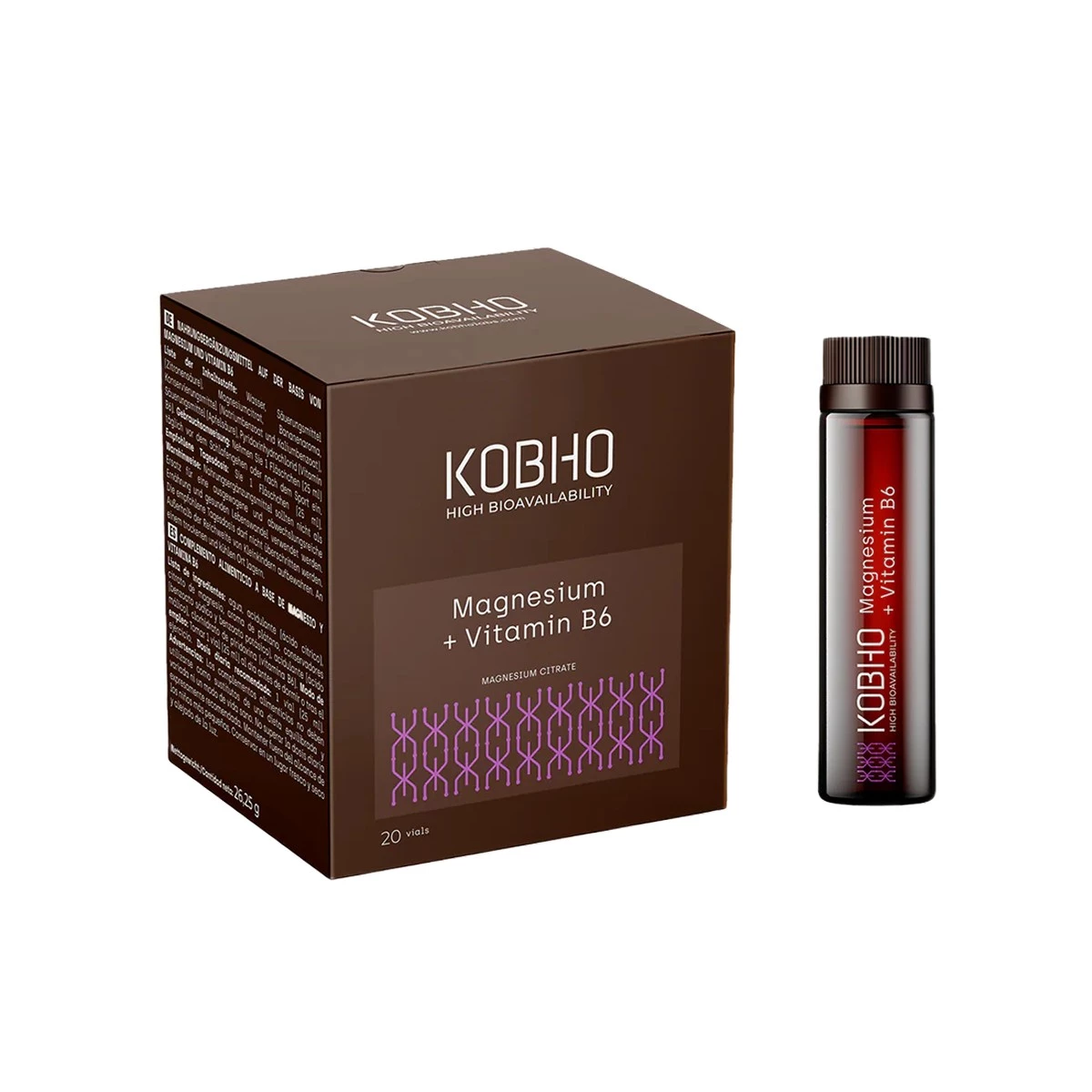 Kobho Magnesio + Vitamina B6, 20 viales