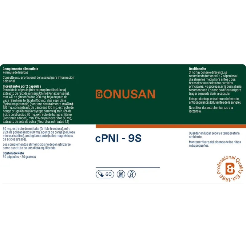 Bonusan cPNI - 9S 60 cápsulas | Farmacia Barata Bonusan cPNI - 9S 60 cápsulas | Farmacia Barata