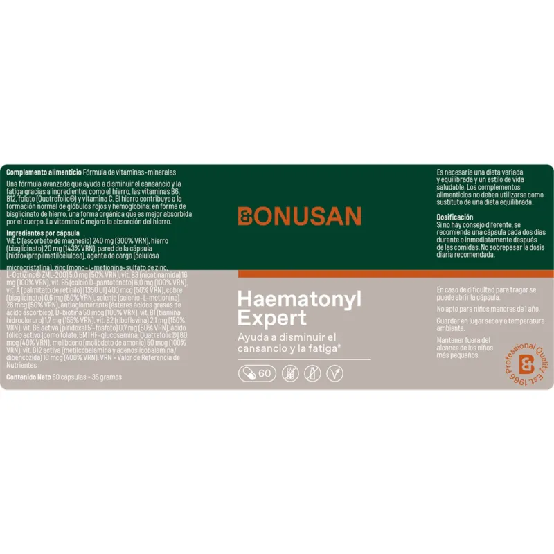 Bonusan Haematonyl hierro orgánico | Farmacia Barata