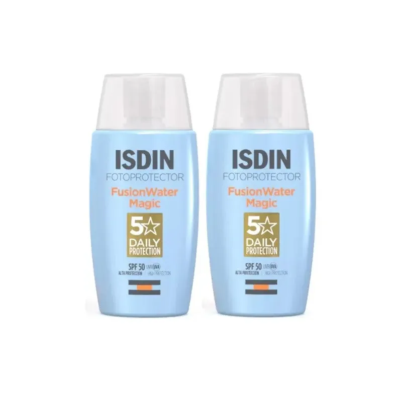 Isdin Fusion Water Magic SPF50+ oferta pack duplo, 2x50 ml