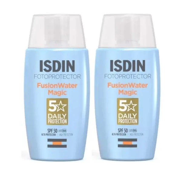 Isdin Fusion Water Magic SPF50+ oferta pack duplo, 2x50 ml
